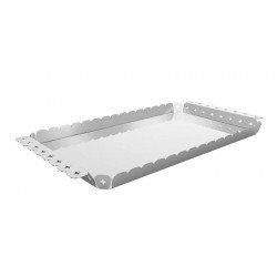 BANDEJA RETANGULAR EM ACO INOX DESENHOS VAZADOS 47 X 25 CM TRAMONTINA