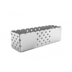 ORGANIZADOR LUCE RETANGULAR EM ACO INOX DESENHOS VAZADOS 25X7 CM TRAMONTINA