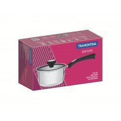 PANELA SOLAR SILICONE EM ACO INOX COM FUNDO TRIPLO 16 CM 1,4 L TRAMONTINA