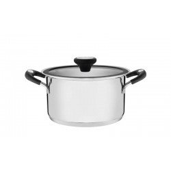 CACAROLA FUNDA SOLAR SILICONE EM ACO INOX COM FUNDO TRIPLO 24 CM 6,1 L TRAMONTINA