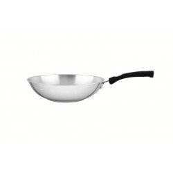WOK TRAMONTINA ASTRO SILICONE EM AÇO INOX COM FUNDO TRIPLO 28 CM 3,3 L