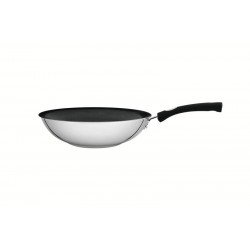 WOK TRAMONTINA ASTRO SILICONE EM AÇO INOX COM FUNDO TRIPLO REVESTIMENTO INTERNO ANTIADERENTE 28 CM 3,3 L