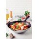 WOK TRAMONTINA ASTRO SILICONE EM AÇO INOX COM FUNDO TRIPLO REVESTIMENTO INTERNO ANTIADERENTE 28 CM 3,3 L