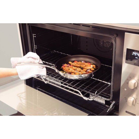 FRIGIDEIRA TRAMONTINA GRANO EM AÇO INOX COM CORPO TRIPLO REVESTIMENTO INTERNO EM ANTIADERENTE COM CABO 20 CM 1,2 L