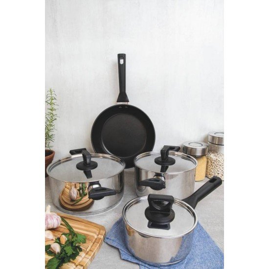 FRIGIDEIRA BRAVA INOX FUNDO TRIPLO REVEST INTERNO ANTIADERENTE CABO BAQUELITE 20CM 1,3L TRAMONTINA