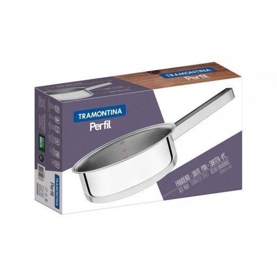 FRIGIDEIRA EM ACO INOX FUNDO TRIPLO E MARCACAO INTERNA DE CAPACIDADE 20 CM 2,1 L TRAMONTINA