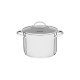 CALDEIRAO UNA EM ACO INOX COM FUNDO TRIPLO E TAMPA DE VIDRO 16 CM 2,2 L TRAMONTINA