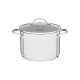 CALDEIRAO UNA EM ACO INOX COM FUNDO TRIPLO E TAMPA DE VIDRO 20 CM 4,6 L TRAMONTINA