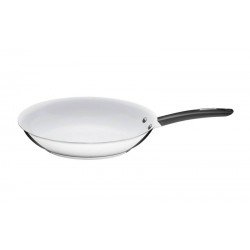 FRIGIDEIRA FUNDA EM ACO INOX FUNDO TRIPLO EM CERAMICA BRANCA CABO DE SILICONE 26 CM 2,4 L TRAMONTINA