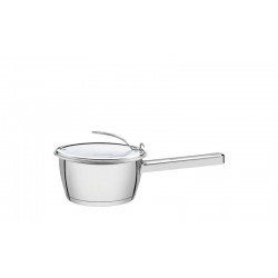 PANELA VENTURA EM ACO INOX COM FUNDO TRIPLO E TAMPA DE VIDRO 16 CM 1,5 L TRAMONTINA