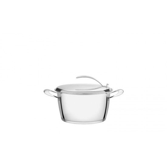 CACAROLA FUNDA VENTURA EM ACO INOX COM FUNDO TRIPLO 16 CM 1,5 L TRAMONTINA