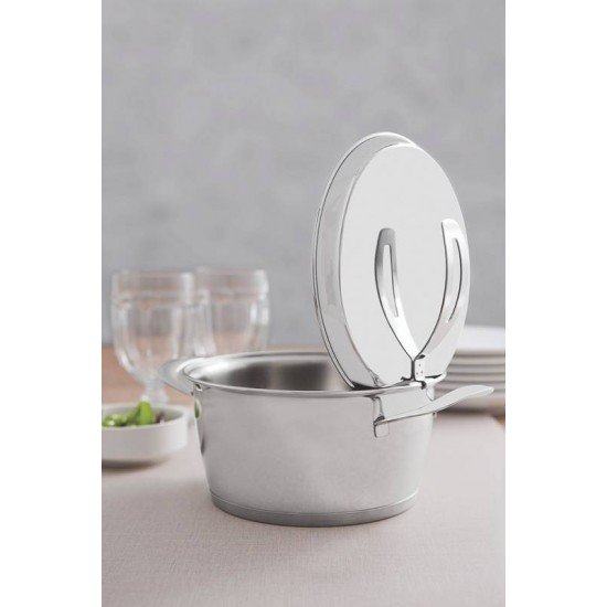 CACAROLA FUNDA VENTURA EM ACO INOX COM FUNDO TRIPLO 16 CM 1,5 L TRAMONTINA