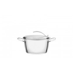 CACAROLA FUNDA VENTURA EM ACO INOX COM FUNDO TRIPLO 18 CM 2,2 L TRAMONTINA