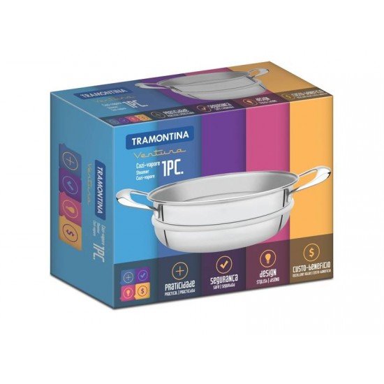 COZI-VAPORE VENTURA EM ACO INOX 20 CM 2,2 L TRAMONTINA