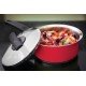 PANELA DUO COLOR VERMELHA EM ACO INOX FUNDO TRIPLO COM TAMPA E CABO 16 CM 1,4 L TRAMONTINA