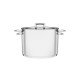 CALDEIRAO EM ACO INOX FUNDO TRIPLO COM TAMPA PLANA E ALCAS 20 CM 4,6 L TRAMONTINA