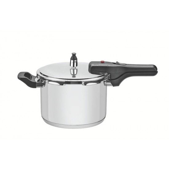 PANELA DE PRESSÃO TRAMONTINA BRAVA EM AÇO INOX COM FUNDO TRIPLO 22 CM 6 L