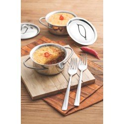 CACAROLA COCOTTE EM ACO INOX COM TAMPA 10 CM 0,3 L TRAMONTINA