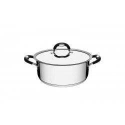 CACAROLA DUO SILICONE RASA EM ACO INOX FUNDO TRIPLO TAMPA E ALCAS EM SILICONE 20 CM 2,8 L TRAMONTINA