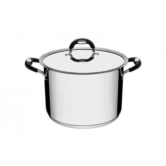 CALDEIRAO DUO SILICONE EM ACO INOX FUNDO TRIPLO COM TAMPA E ALCAS EM SILICONE 24 CM 7,7 L TRAMONTINA