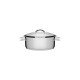 CACAROLA RASA SOLAR EM ACO INOX FUNDO TRIPLO COM TAMPA E ALCAS 16 CM 1,4 L TRAMONTINA