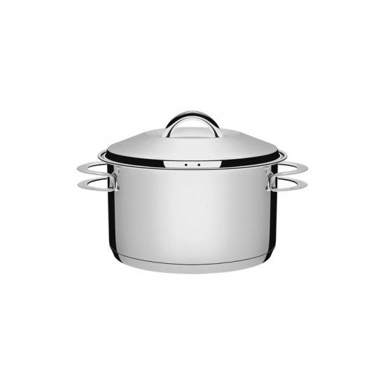 CACAROLA SOLAR FUNDA EM ACO INOX FUNDO TRIPLO COM TAMPA E ALCAS 20 CM 3,6 L TRAMONTINA