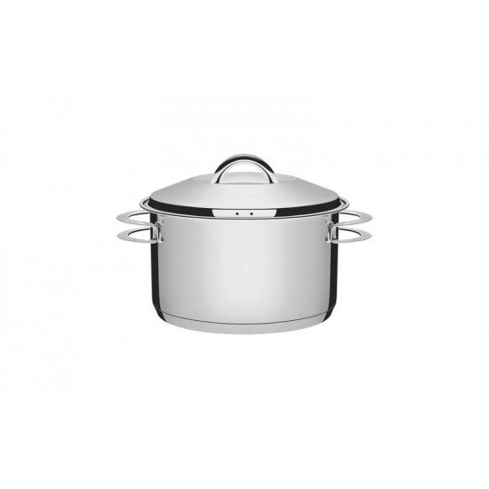 CAÇAROLA TRAMONTINA SOLAR FUNDA EM AÇO INOX FUNDO TRIPLO COM TAMPA E ALÇAS 20 CM 3,6 L