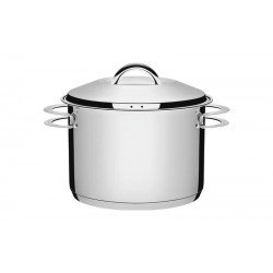 CALDEIRAO SOLAR EM ACO INOX FUNDO TRIPLO COM TAMPA E ALCAS 24 CM 7,8 L TRAMONTINA