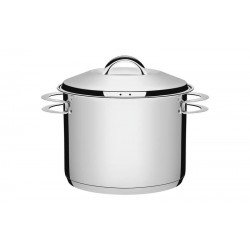 CALDEIRAO SOLAR EM ACO INOX FUNDO TRIPLO COM TAMPA E ALCAS 24 CM 9,6 L TRAMONTINA