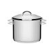 CALDEIRAO SOLAR EM ACO INOX FUNDO TRIPLO COM TAMPA E ALCAS A 28 CM 15,7 L TRAMONTINA