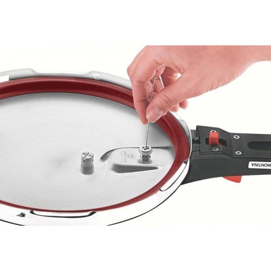 PANELA DE PRESSÃO TRAMONTINA SOLAR EM AÇO INOX FUNDO TRIPLO COM 5 DISPOSITIVOS DE SEGURANÇA 22 CM 4,5 L