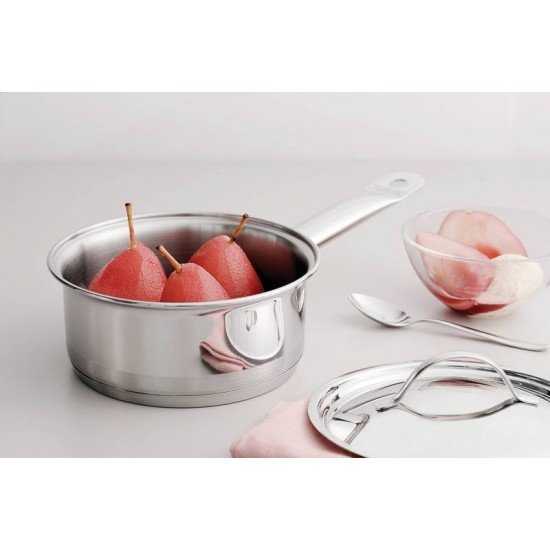 PANELA COCOTTE PROFESSIONAL EM ACO INOX COM FUNDO TRIPLO E TAMPA PLANA 14 CM 1,1 L TRAMONTINA