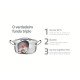 CAÇAROLA TRAMONTINA PROFESSIONAL RASA EM AÇO INOX FUNDO TRIPLO COM TAMPA PLANA DETALHE SATINADO 20 CM 2,9 L