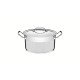 CAÇAROLA TRAMONTINA PROFESSIONAL FUNDA EM AÇO INOX FUNDO TRIPLO COM TAMPA PLANA DETALHE SATINADO 16 CM 1,8 L