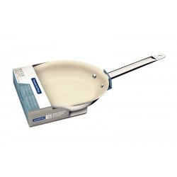 FRIGIDEIRA TRAMONTINA PROFESSIONAL RASA EM AÇO INOX FUNDO TRIPLO REVESTIMENTO INTERNO EM CERÂMICA BEGE COM CABO 26 CM 2 L