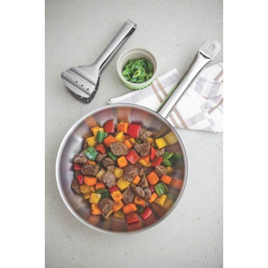 FRIGIDEIRA PROFESSIONAL RASA EM ACO INOX FUNDO TRIPLO COM CABO 20 CM 1,1 L TRAMONTINA