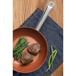 FRIGIDEIRA PROFESSIONAL RASA EM ACO INOX FUNDO TRIPLO EM CERAMICA COBRE CABO 26 CM 2 L TRAMONTINA