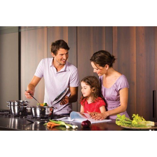 CACAROLA RASA ALLEGRA EM ACO INOX COM FUNDO TRIPLO 22 CM 3,3 L TRAMONTINA