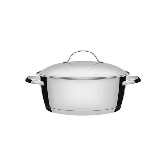 CACAROLA RASA ALLEGRA EM ACO INOX COM FUNDO TRIPLO 24 CM 4,2 L TRAMONTINA