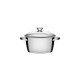 CACAROLA FUNDA ALLEGRA EM ACO INOX COM FUNDO TRIPLO E TAMPA DE VIDRO 16 CM 1,5 L TRAMONTINA