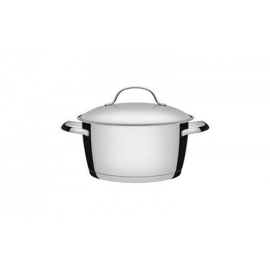 CACAROLA FUNDA ALLEGRA EM ACO INOX COM FUNDO TRIPLO 18 CM 2,2 L TRAMONTINA