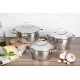 CAÇAROLA FUNDA TRAMONTINA ALLEGRA EM AÇO INOX COM FUNDO TRIPLO 20 CM 3,1 LITROS