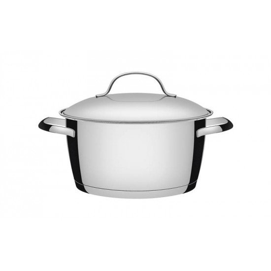 CACAROLA FUNDA ALLEGRA EM ACO INOX COM FUNDO TRIPLO 24 CM 5,7 L TRAMONTINA