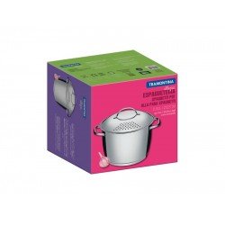 ESPAGUETEIRA ALLEGRA EM ACO INOX COM FUNDO TRIPLO 22 CM 5,5 L TRAMONTINA