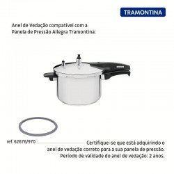 ANEL DE VEDAÇÃO EM SILICONE PARA PANELA DE PRESSÃO TRAMONTINA ALLEGRA 22 CM