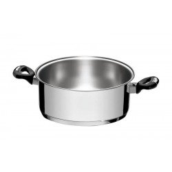 CACAROLA RASA EM ACO INOX FUNDO TRIPLO SEM TAMPA TRAMONTINA
