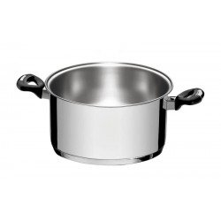 CACAROLA FUNDA EM ACO INOX FUNDO TRIPLO SEM TAMPA ALCAS DE BAQUELITE TRAMONTINA