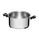 CACAROLA FUNDA EM ACO INOX FUNDO TRIPLO SEM TAMPA ALCAS DE BAQUELITE TRAMONTINA