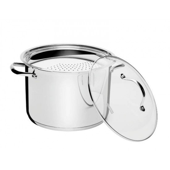 ESPAGUETEIRA EM ACO INOX COM FUNDO TRIPLO 24 CM 7 L TRAMONTINA