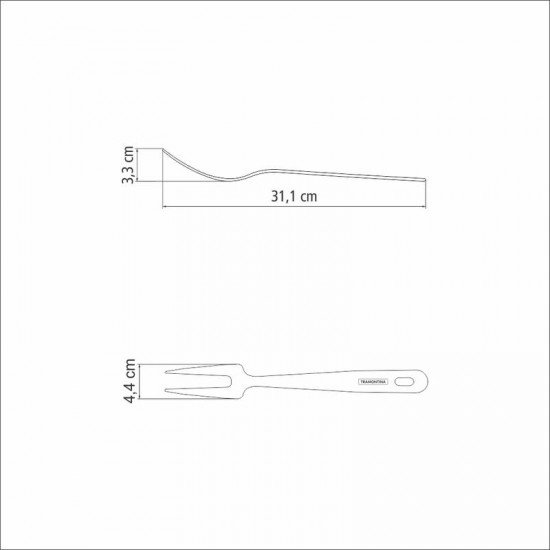 GARFO TRINCHANTE TRAMONTINA EXTRATA PARA CARNES EM AÇO INOX